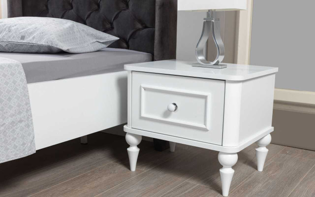 Modern Chesterfield children's bed single bed bedside table stylish set