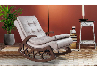 Modern Wood Rocking Chair Noble Living room Relax Furniture Wooden frame new