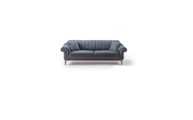 Gray Stylish Three Seater Modern Sofa Living room Upholstery Couch new
