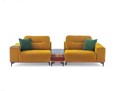 Yellow three-seater 3-seater sofa luxury living room couches designer sofas