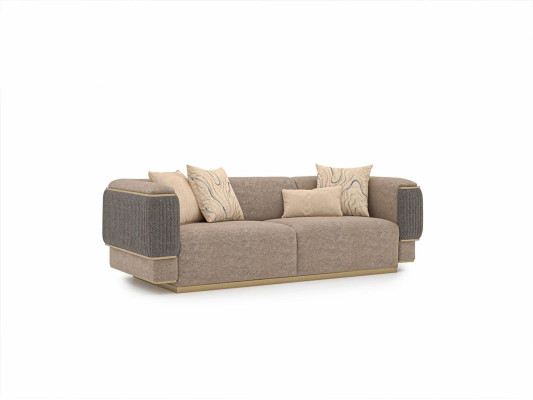Gray Three Seater Sofa Luxury Design Upholstered furniture Modern Living room Sofas Couch