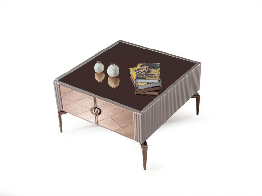 Elegant Coffee table 2x drawers Living room Table Luxury Wood Furniture