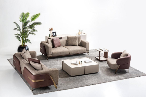 Luxury Sofa set Sofa Suite Sofas 4 3 1 Seater Fabric Modern Side table