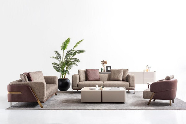 Luxury Sofa set Sofa Suite Sofas 4 3 1 Seater Fabric Modern Side table