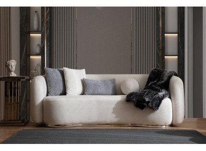 Living room Sofa 3 Seater Designer Couch Upholstery Sofas Fabric Textile