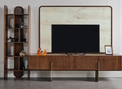 3-piece Living room Set Modern Bookcase TV Lowboard and TV Frame new