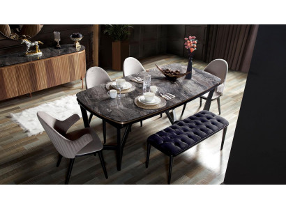 Luxurious Dining room Set Consists of Dining table and 4x Chairs Novelty 5 pieces.