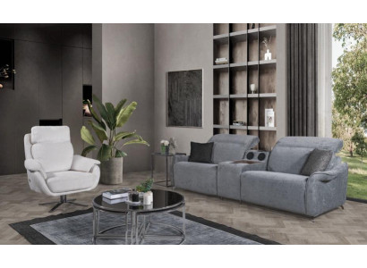 Modern sofa set living room 3-seater upholstered couches single-seater 2-piece