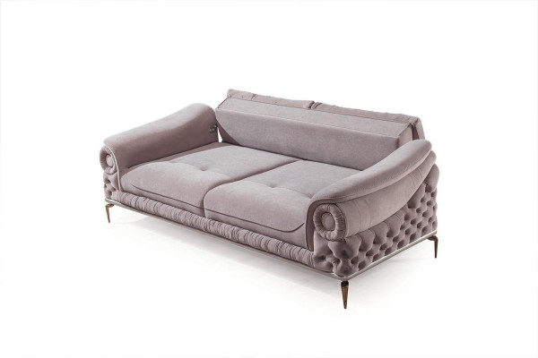 Stylish 3-Seater Living room Pink Luxury Couches Upholstery Seating Furniture new