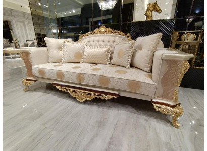 Luxury sofa set 3+3 Seater Textile Designer Chesterfield Sofa 2x 3 Seater new