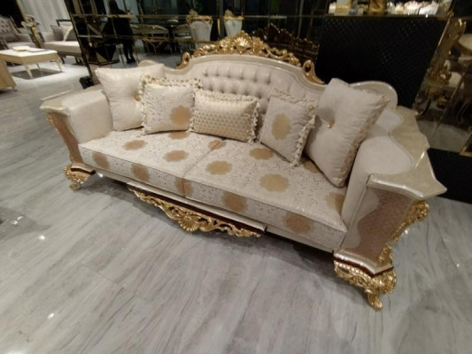 Luxury sofa set 3+3 Seater Textile Designer Chesterfield Sofa 2x 3 Seater new