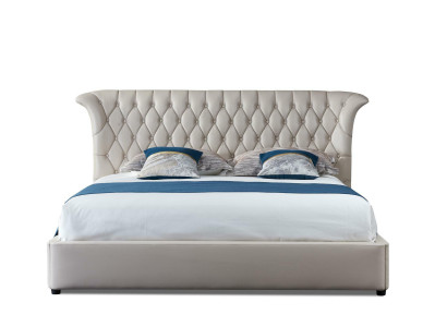 Design Leather Bed Marriage Chesterfield Hotel Luxury Sleep Room Double Beds