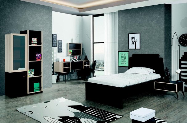 Bed Bed Frame Upholstered Single Bed Childrens room Beds Furniture