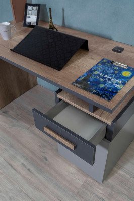 Desk Modern Table Wall shelf Wood Youth Childrens room Furniture Design