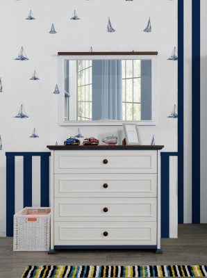 Chest of drawers with Mirror drawers Wood Chests of drawers Youth room sideboard