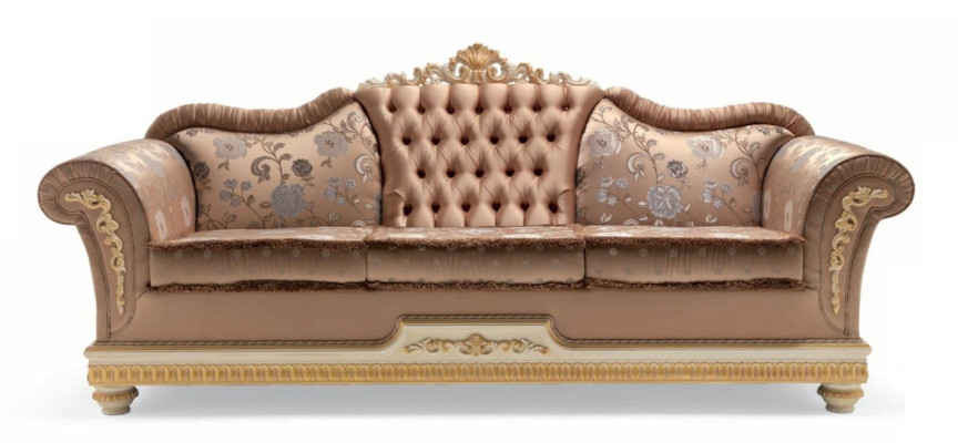 Luxury Three Seater Sofa 3 Seater Fabric Sofas Design Baroque Living room