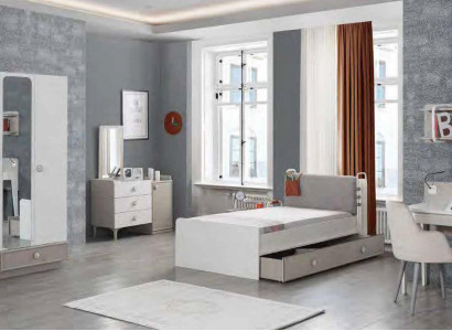 Design Youth Room Complete Wardrobe Chest of drawers Desk 4pcs.