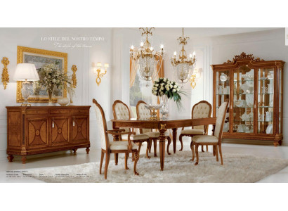 Luxury Dining set Dining room Dining table Chair Display case Sideboard Set 8 pieces