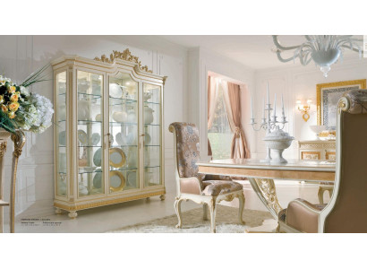 Display case Cabinets Showcases Wood Luxury Living room Furniture Wardrobe Beige