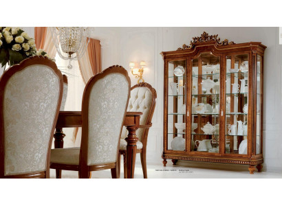 Display case Cabinets Showcases Wood Luxury Living room Furniture Wardrobe Brown