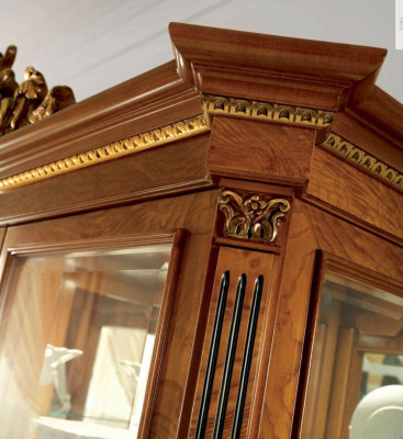 Display case Cabinets Showcases Wood Luxury Living room Furniture Wardrobe Brown