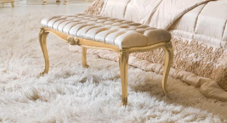Luxury Bedroom Double Bed Bedside table Dressing table Mirror 8pcs