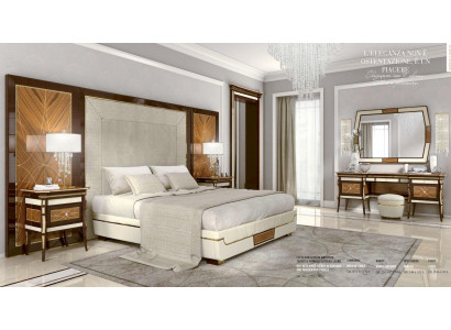 Suite Bedroom Double bed Bed Luxury Brown Group Set 8pcs