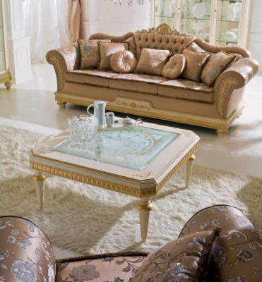 Suite Living room Sofa Armchair Side table Coffee table TV cabinet 8 pieces