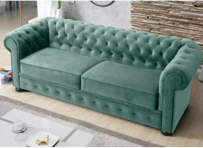 Design Sofa Couch 3 Seater Upholstery Leather Big Sofas Textile Chesterfield