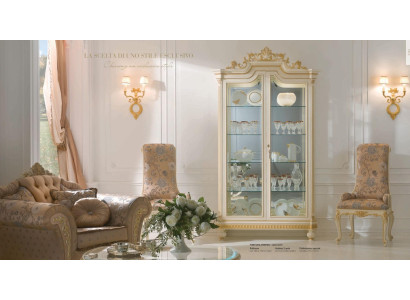 Display case Cabinets Showcases Wood Luxury Living room Furniture Beige Wardrobe
