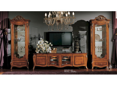 Suite Living room TV-cabinet Lowboard Showcases TV Stand Wall unit Wood Set