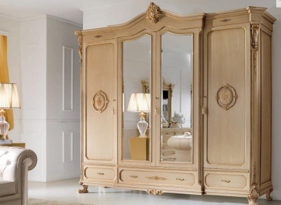 Wardrobe Wood Cabinets Clothes Beige Bedroom Furniture Wardrobe