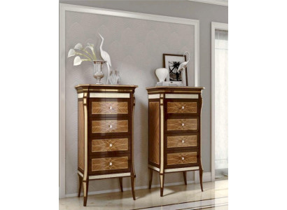 Chest of drawers Luxury Cabinets Chests of drawers Wood Furniture Brown Bedroom Set 2pcs