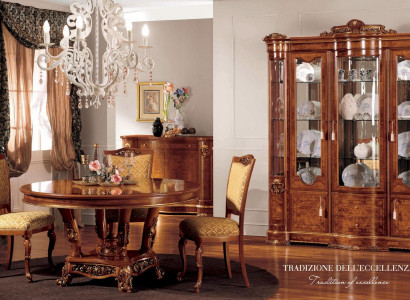 Display case Cabinets Brown Big Showcases Luxury Wardrobe Wood Dining room
