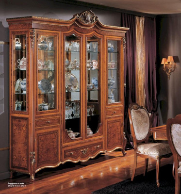 Display case Cabinets Brown Big Showcases Luxury Wardrobe Wood Living room