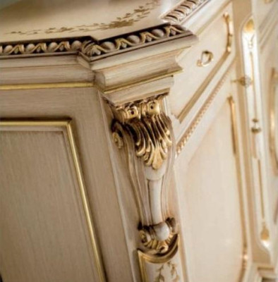 Suite Chest of drawers Mirror Console table Set Beige Bedroom Cabinets