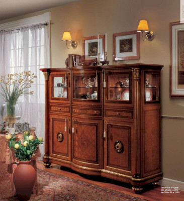 Wardrobe Chest of drawers Cabinets Sideboard Wood Living room Furniture Brown Baroque