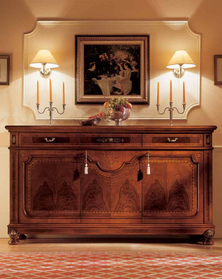Luxury Sideboard Cabinets Chests of drawers Living room Wood Furniture