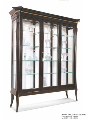Luxury Display case Cabinets Showcases Wardrobe Living room Wood Black Glass