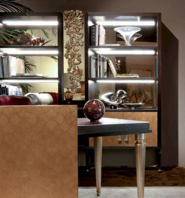 Display case Cabinets Brown Showcases Luxury Wardrobe Office LED Living room