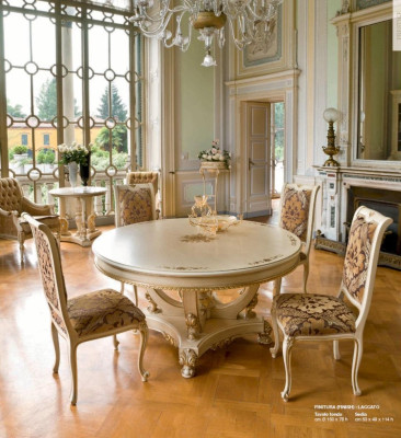 Suite dinette Dining room Dining table Chair Table Round Set 5tlg Group