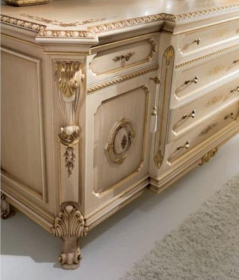 Chest of drawers Mirror Dressing table Dressing table Console Beige Suite Bedroom