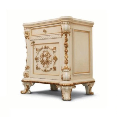 Suite Bedroom Bed Bedside table Stool Luxury Double bed Beige
