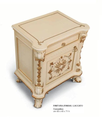 Suite Bedroom Bed Bedside table Stool Luxury Double bed Beige