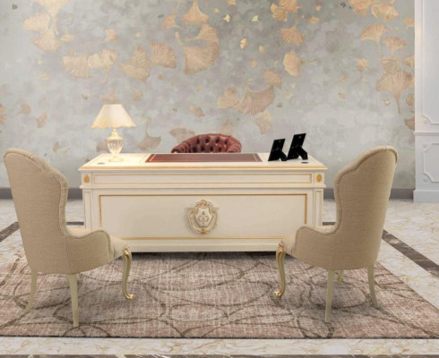 Luxury Desk Tables Wood Office Office Table Style White Furniture