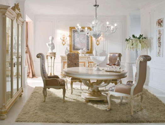 Dining table Dining room table Dining corner Table Dining room Round Baroque