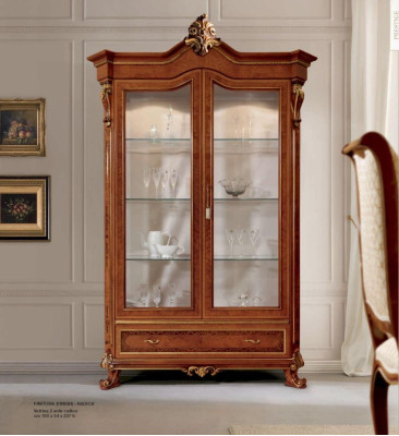Display case Luxury Cabinets Showcases Wood Living room Furniture Gold Baroque