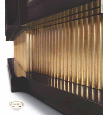 Display case Cabinets Showcases Luxury Wardrobe Living room Wood Black Gold