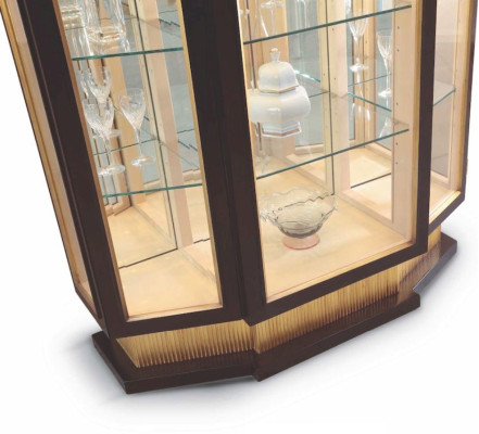 Display case Cabinets Showcases Luxury Wardrobe Living room Wood Black Gold