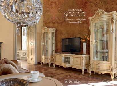 Display case Luxury Cabinets Wood Showcases Living room Furniture Beige Baroque